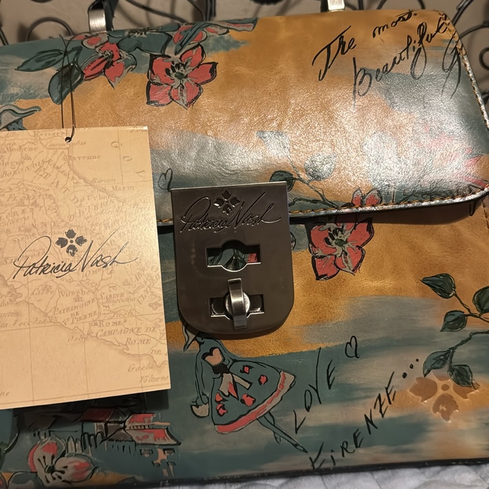 NWT Patricia Nash Beautiful Girl Chauny Collection 2-Way Bag - Picture 4 of 12